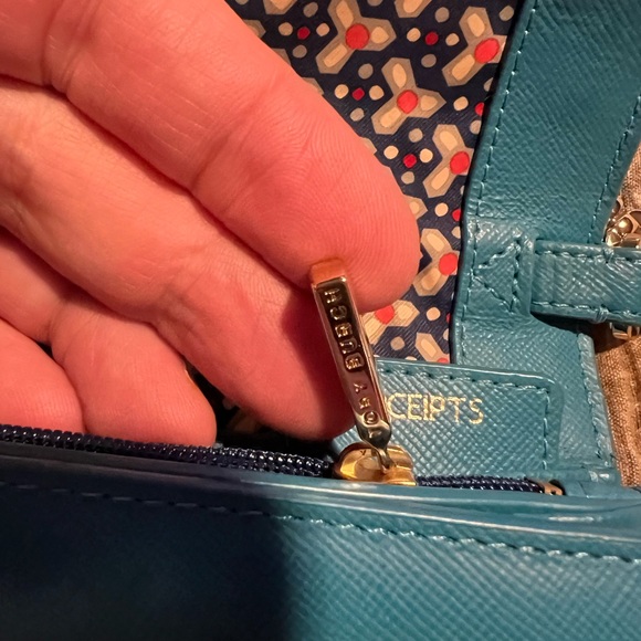 Tory Burch crossbody/clutch dustbag included turquoise handbag - Picture 3 of 11